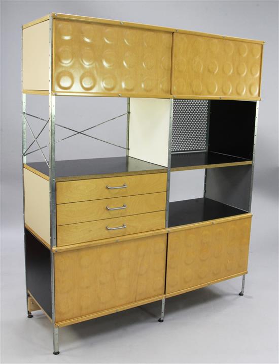 After Charles and Ray Eames. A Herman Miller ESU 420 storage unit, W.3ft 11.5in.